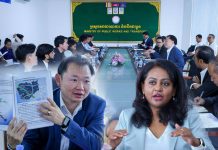 ក្រុមមន្រ្តីពិភាក្សាលើ “គោលនយោបាយអភិវឌ្ឍន៍លើវិស័យឧស្សាហកម្ម និងភស្តុភារកម្មរបស់កម្ពុជា”